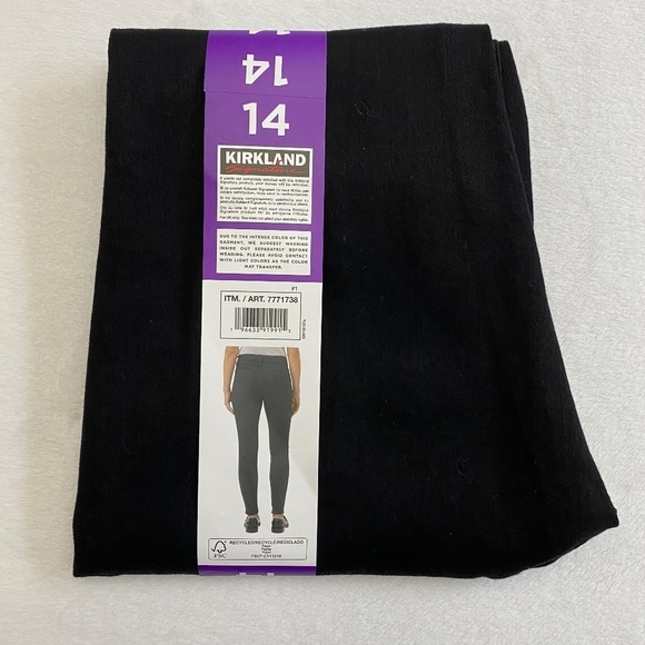 Kirkland Signature Ladies' Skinny Jeans, High Rise, Black, Size 14 NWT - Picture 6 of 16